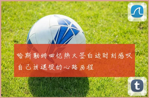 哈斯勒姆回忆热火签白边时刻感叹自己该退役的心路历程